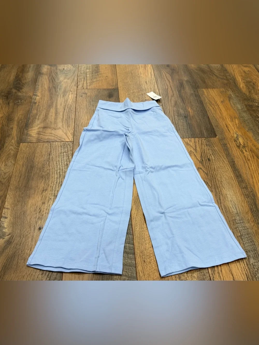 Gap Girls Wide Leg Foldover Leggings, Blue, Size XS 4-5, NEW